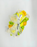 Aranjament floral tip cos "Lime & Sunshine"