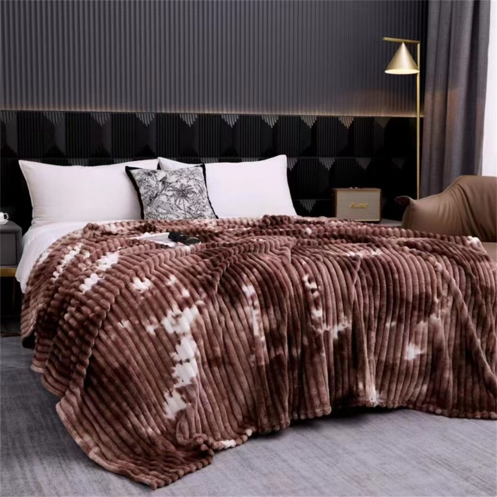 Patura pufoasa cocolino degrade pentru pat dublu, 200 x 230 cm
