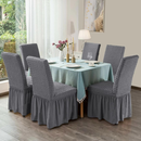 Set 6 huse de scaun creponate cu volanase