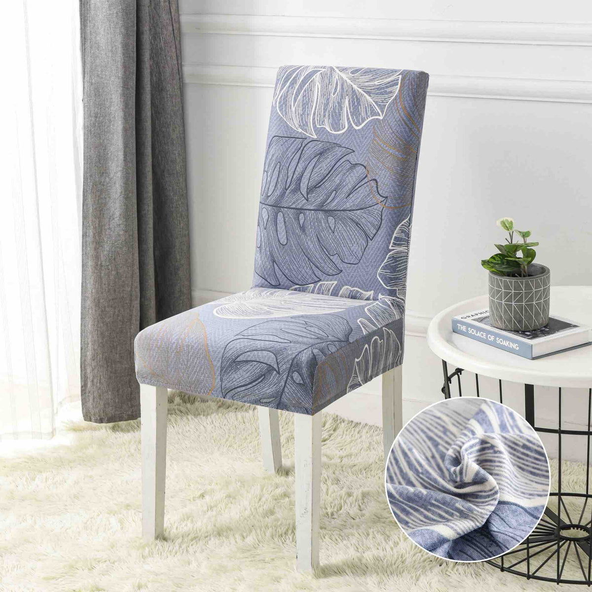 Set 6 huse elastice pentru scaun , poliester