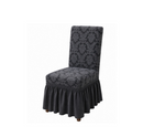 Set 6 huse scaun, jacquard cu volanase, model abstract elegant