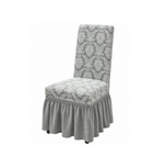 Set 6 huse scaun, jacquard cu volanase, model abstract elegant