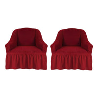 Set 2 huse pentru fotolii,creponate cu volan