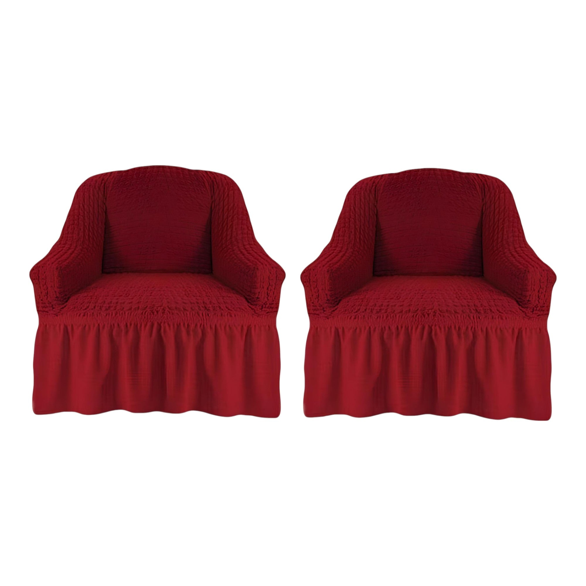 Set 2 huse pentru fotolii,creponate cu volan
