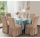 Set 6 huse de scaun creponate cu volanase