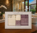 Set premium halate si prosoape din bumbac 100% ,6 piese