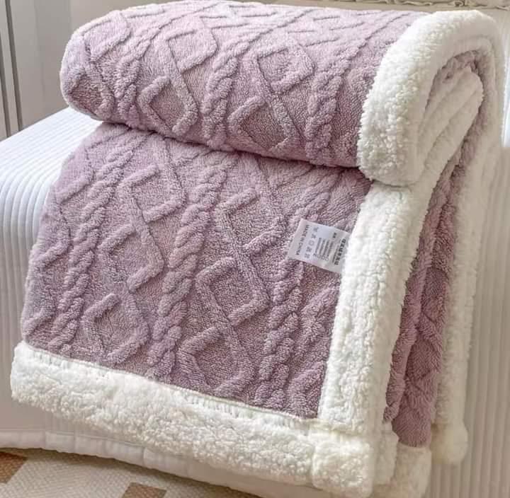 Patură pufoasă,microfibra premium, model tricot 200x230 cm