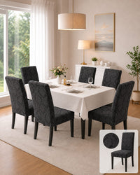 Set 6 huse de scaun ,model abstract elegant,jacquard