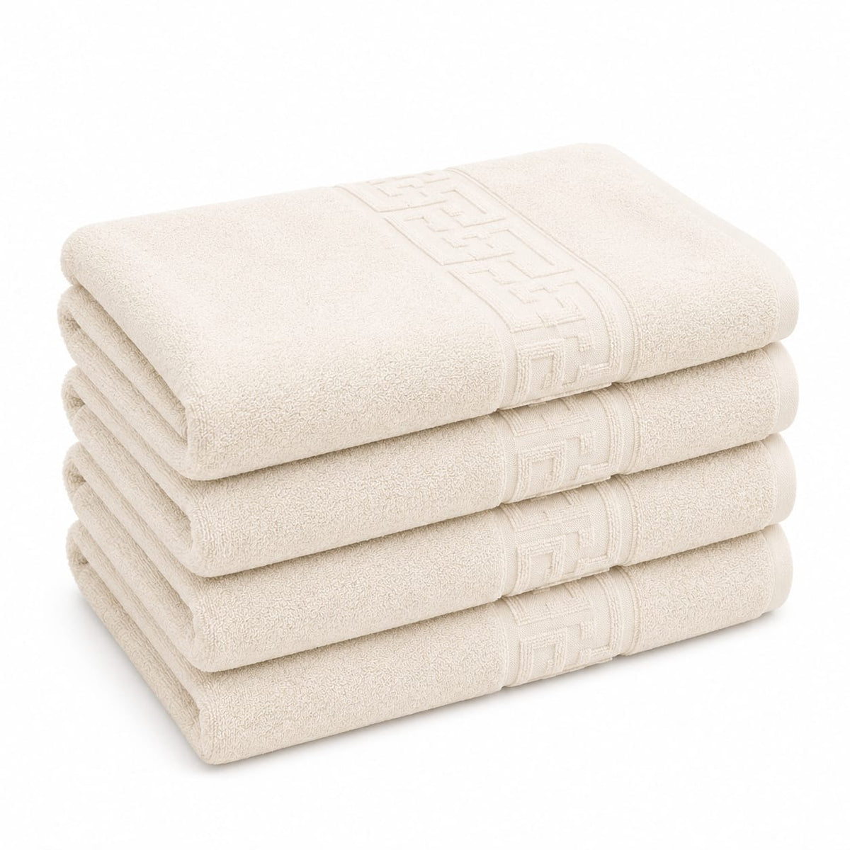 Set 4 Prosoape de Baie si de Fata, 500g/m², model Grecesc,50x90