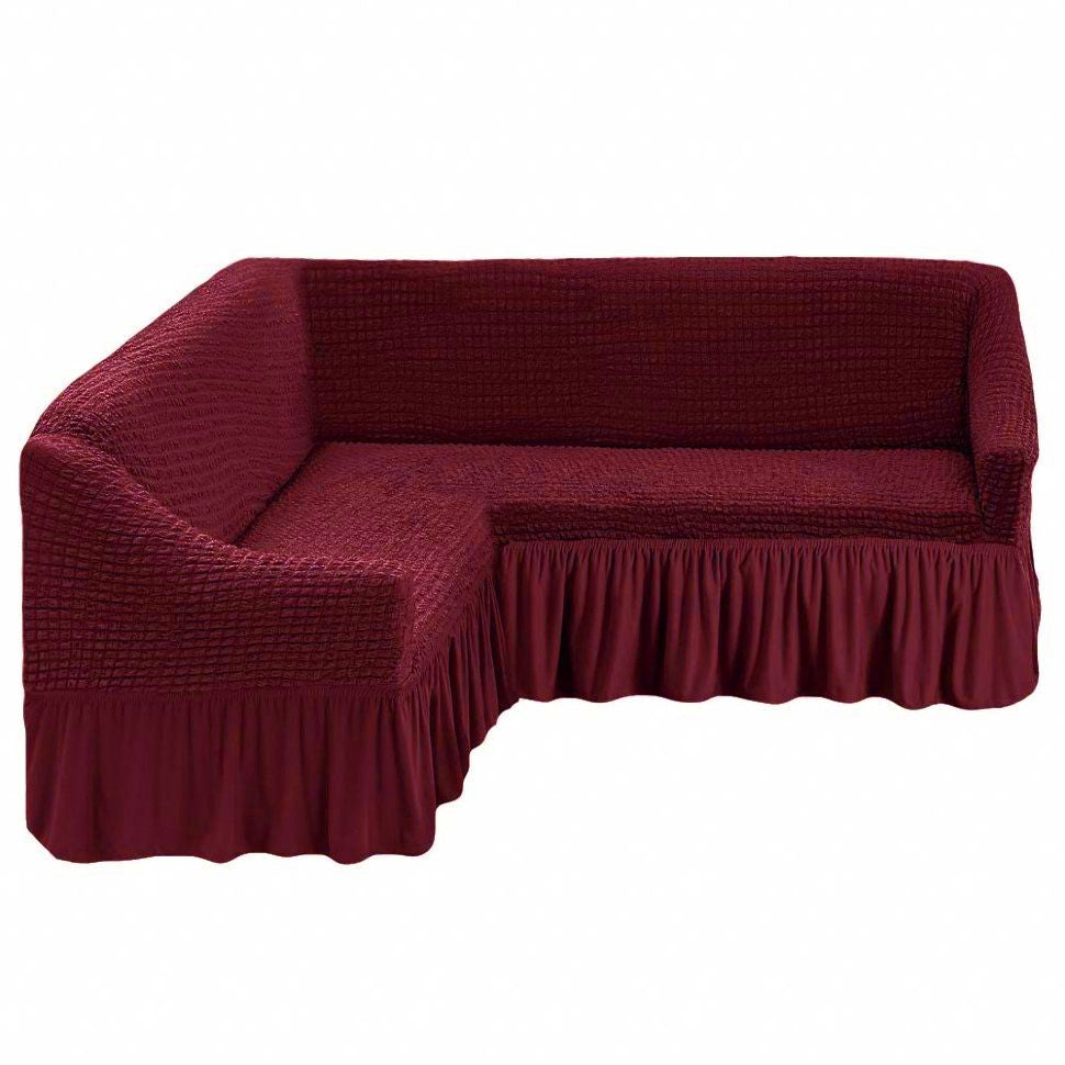Husa elastica pentru coltar, creponat cu volan