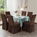 Set 6 huse de scaun creponate cu volanase